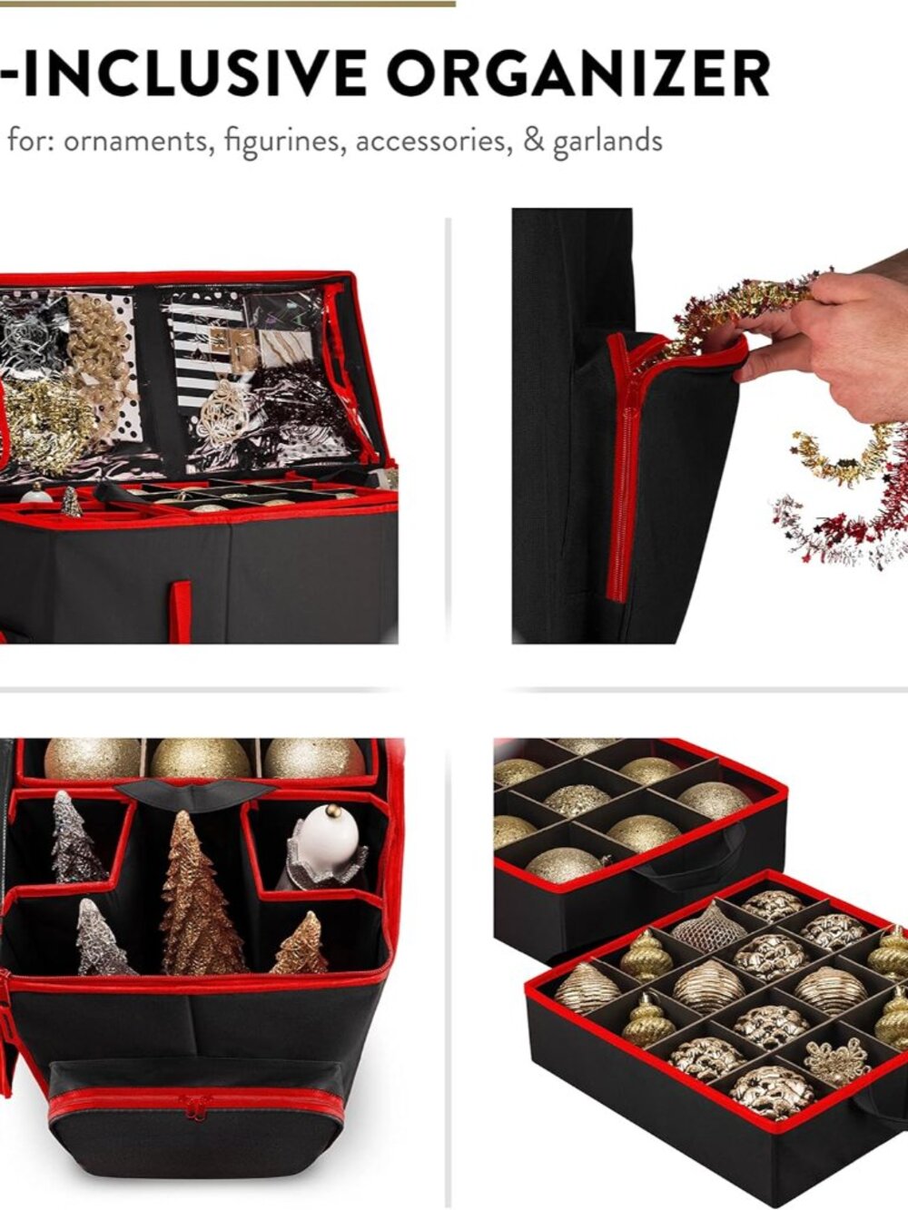All in One Christmas Ornament Storage Box & Decoration Container - Easy Access R - Picture 4 of 8